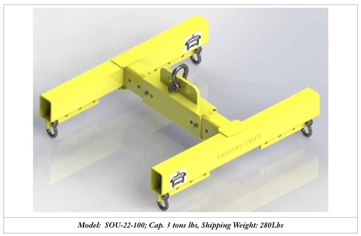 3 ton lifting attachments for overhead cranes